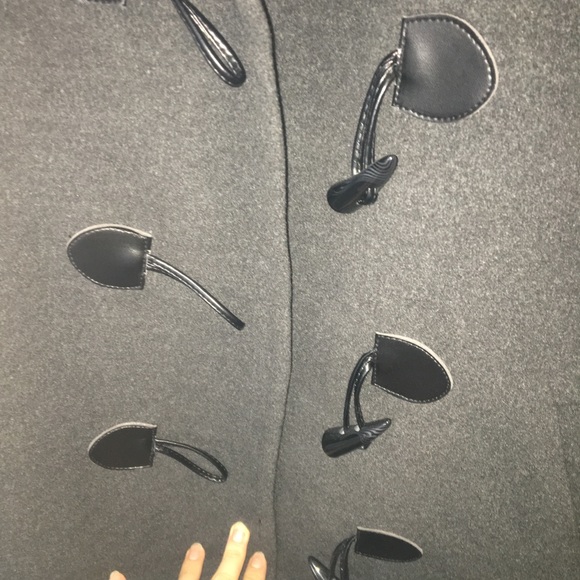 Fleece pea coat with hood, toggles - Picture 4 of 8